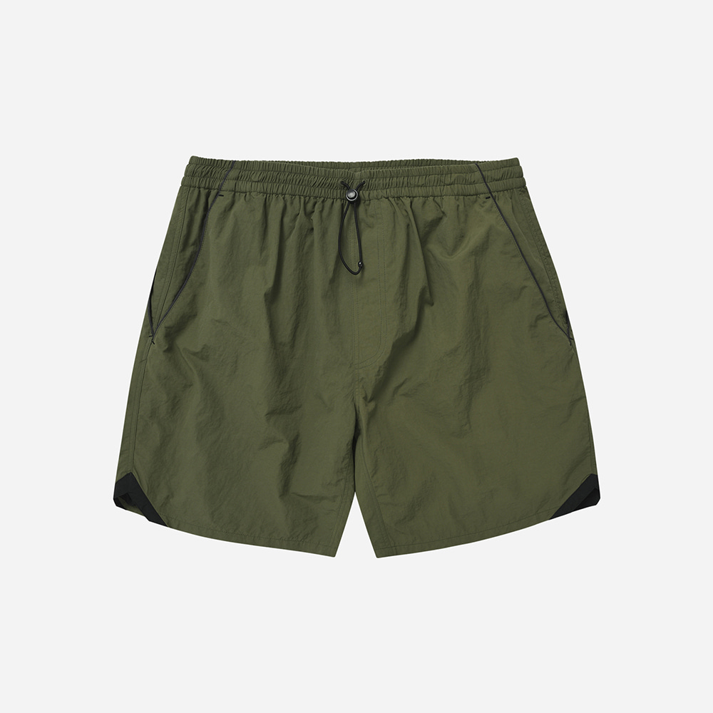 Nylon windy shorts _ olive