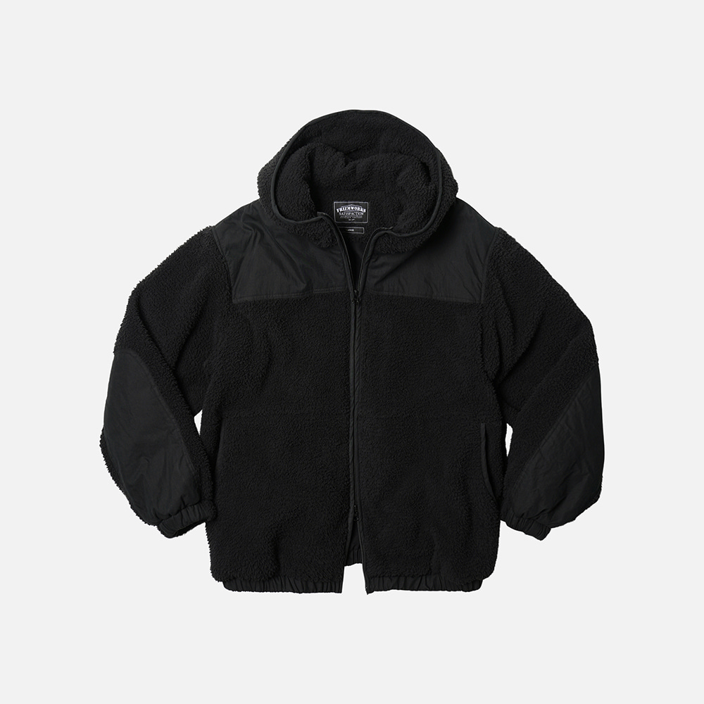 Grizzly fleece hooded jacket _ charcoal