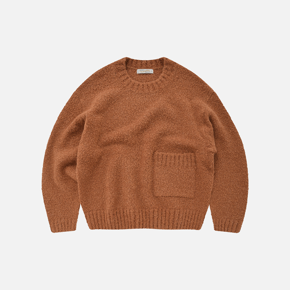 Alpaca boucle knit _ orange