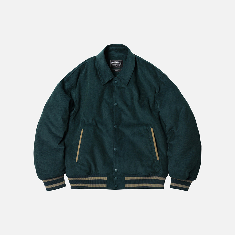 Corduroy varsity jacket 002 _ dark green
