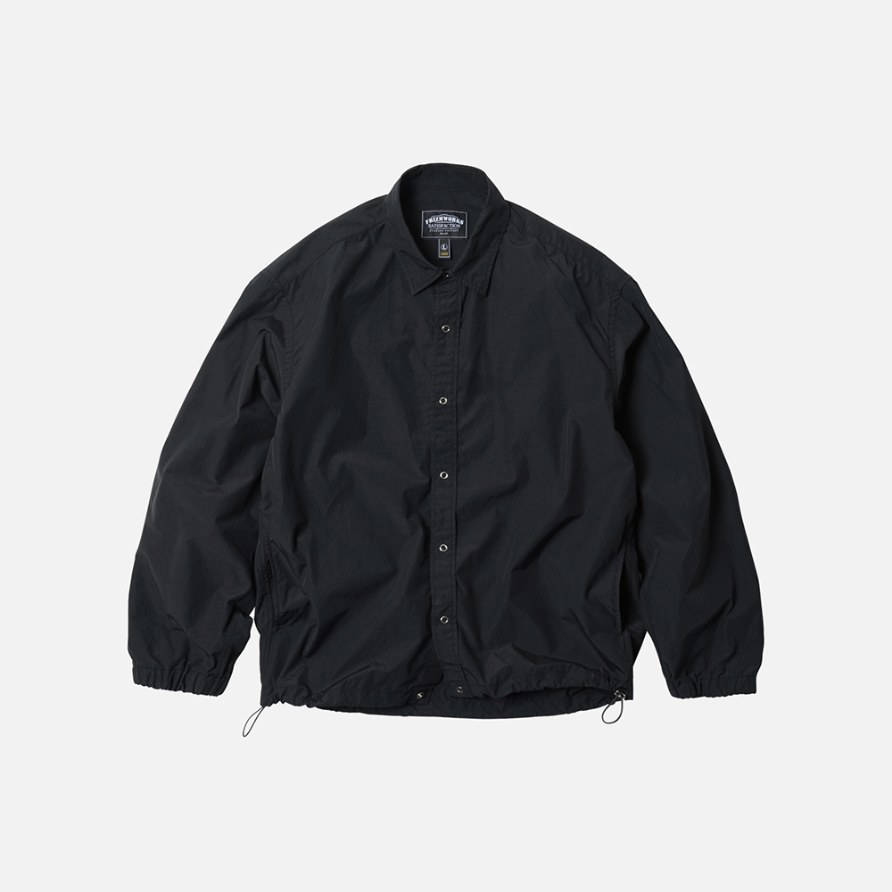 Nylon string shirt jacket _ black