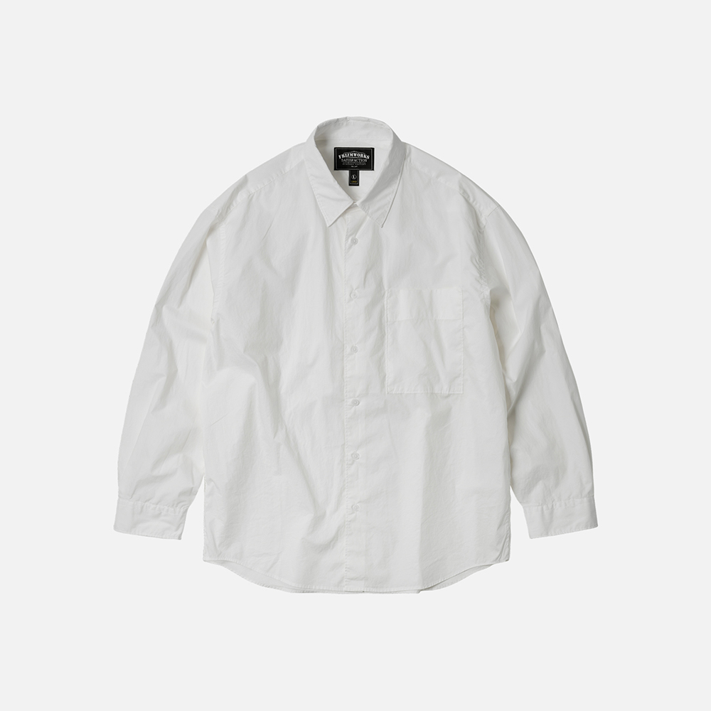 Paper cotton relaxed shirt _ white