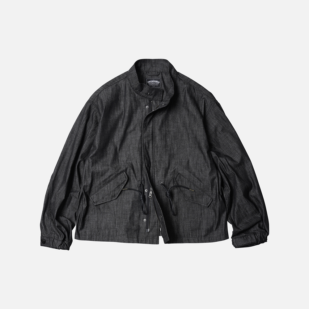 Oscar denim fishtail jacket _ black