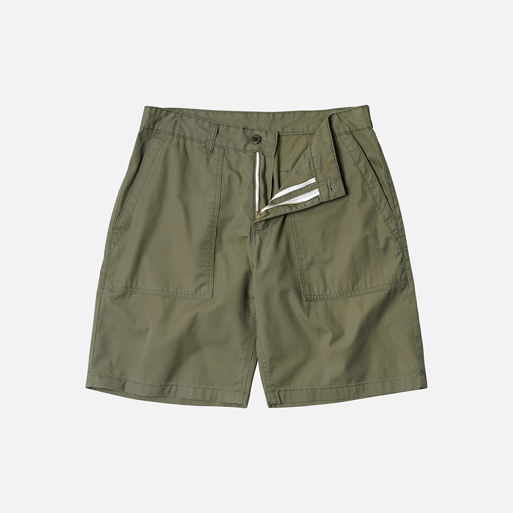 Chino wide fatigue shorts _ olive