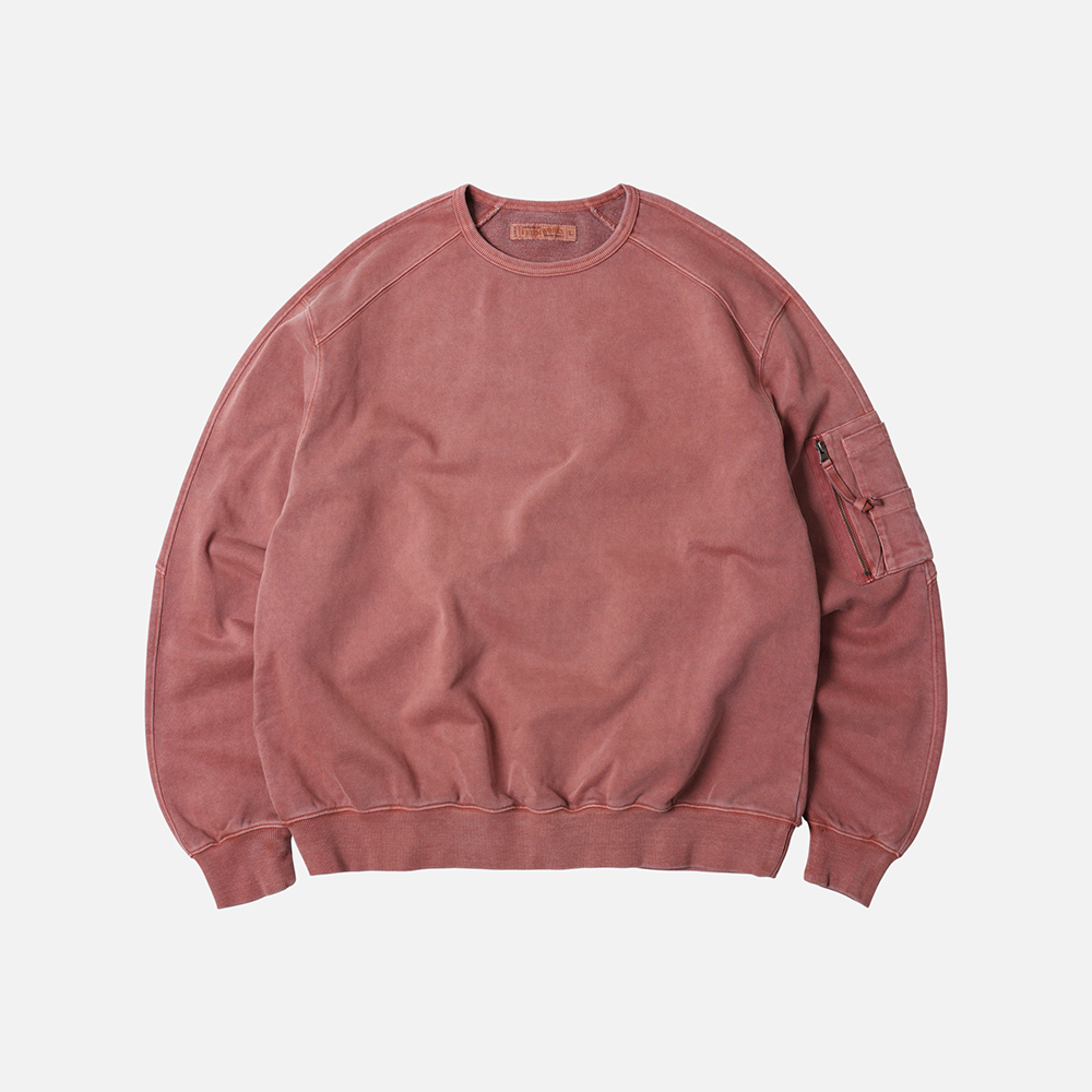 Pigment dyeing mil sweatshirt _ pink