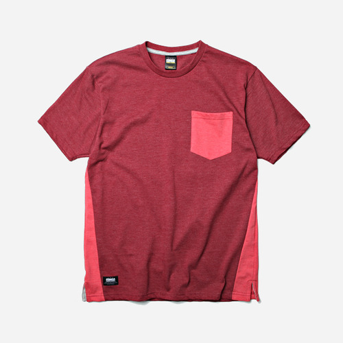 Side coloration tee _ wine