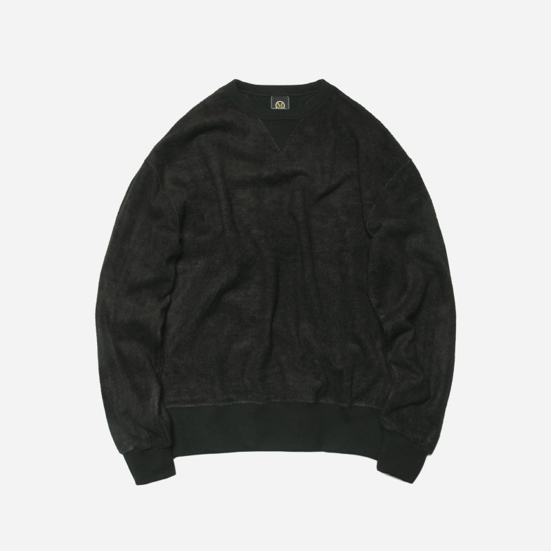 Bamboo yarn sweatshirt _ black[프리즘웍스 X 허그플러스]