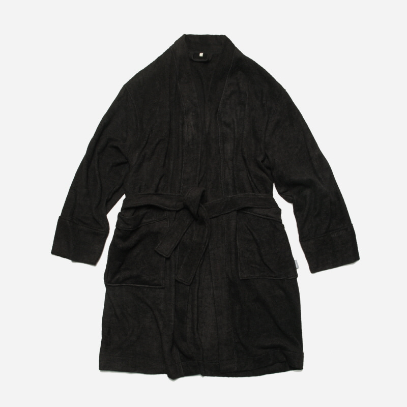 Bamboo yarn long robe _ black[프리즘웍스 X 허그플러스]