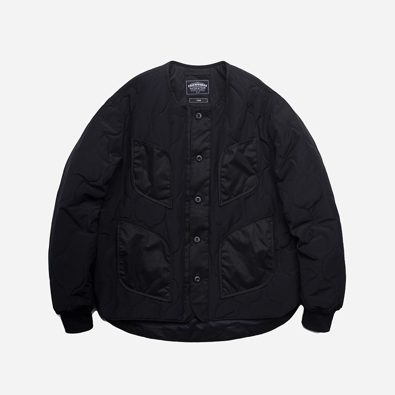 Rounding quilted jacket _ black