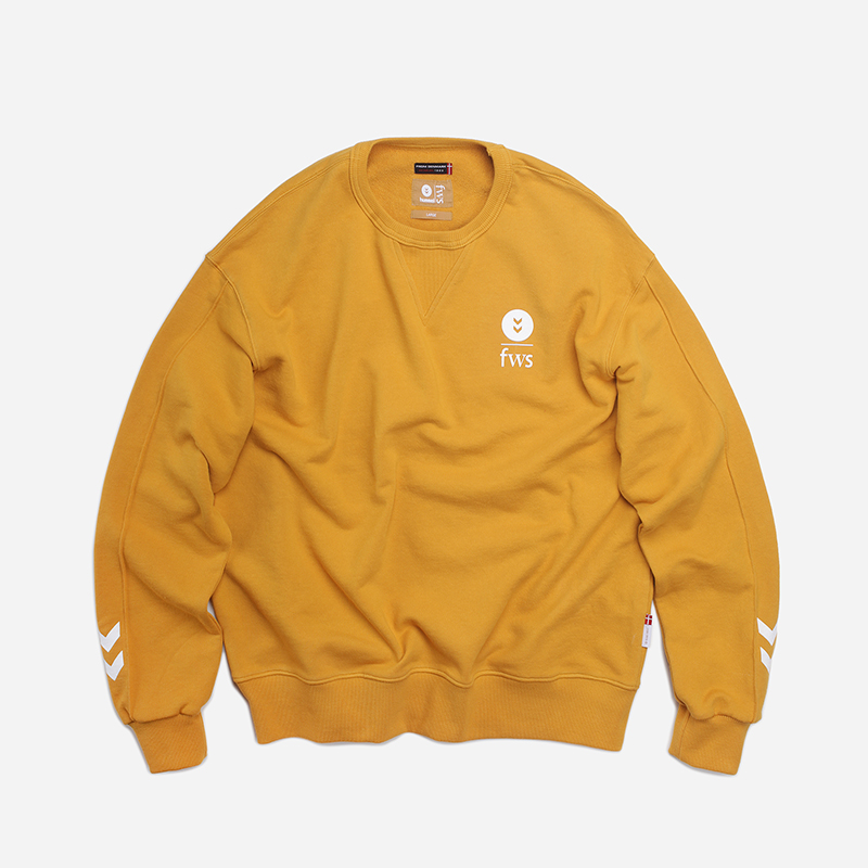 [FRIZMWORKS X HUMMEL]Synergy sweatshirt _ mustard