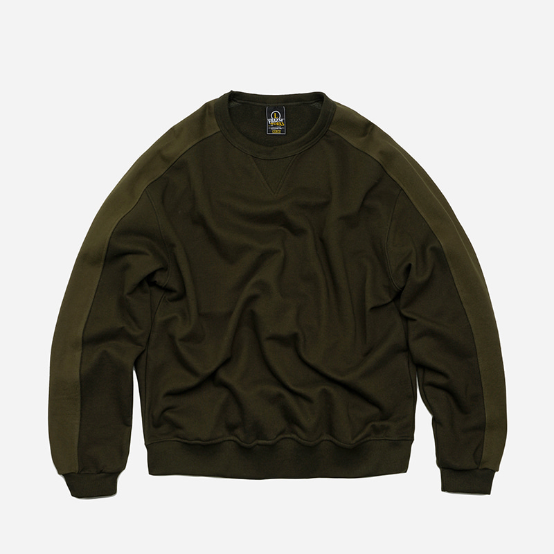 Shoulder line sweatshirt _ olive