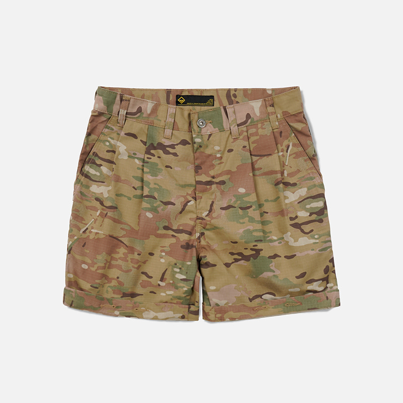 Two tuck work shorts _ multicam