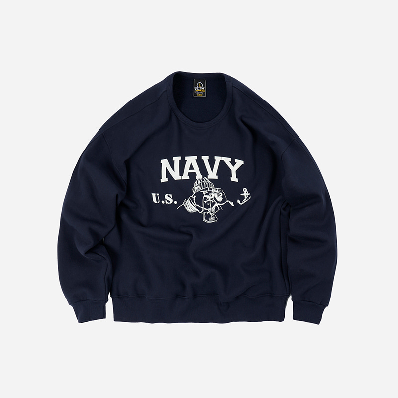 NAVY Grizzly sweatshirt _ navy