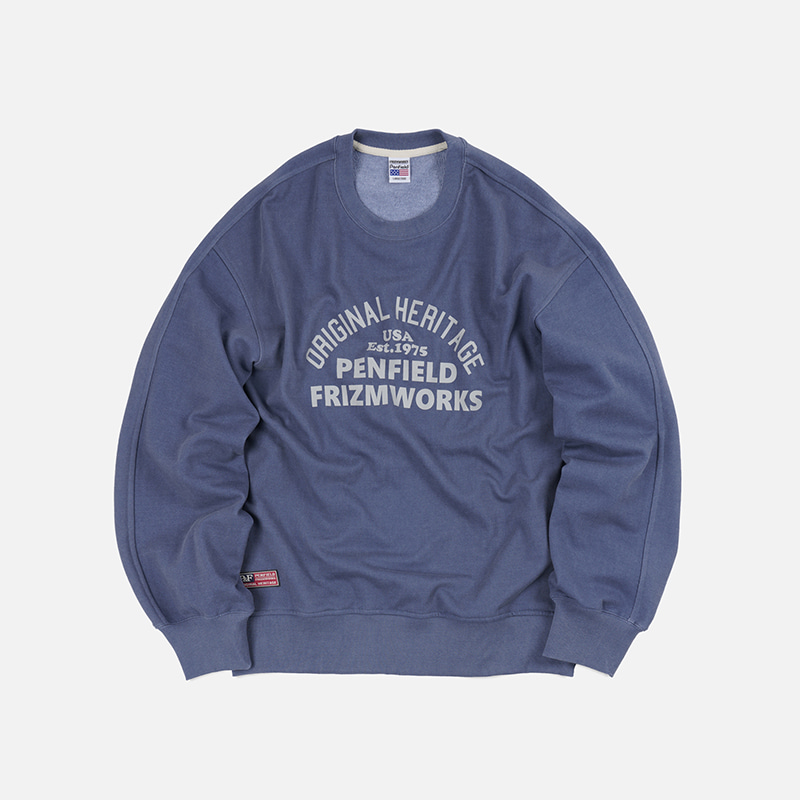 [PENFIELD X FRIZMWORKS]Original heritage pigment sweatshirt _ blue