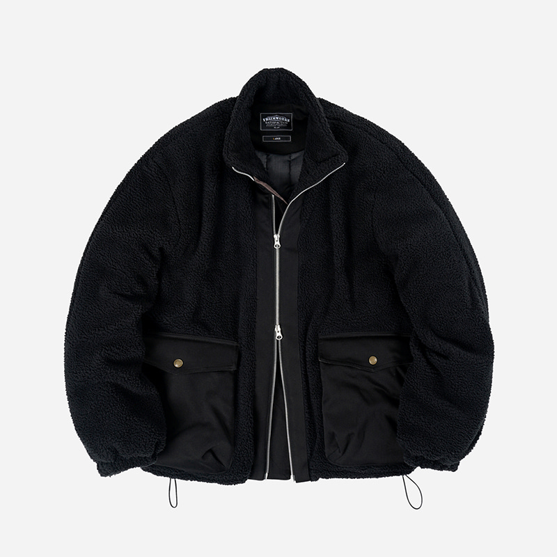 Heavy fleece grizzly jacket 003 _ black