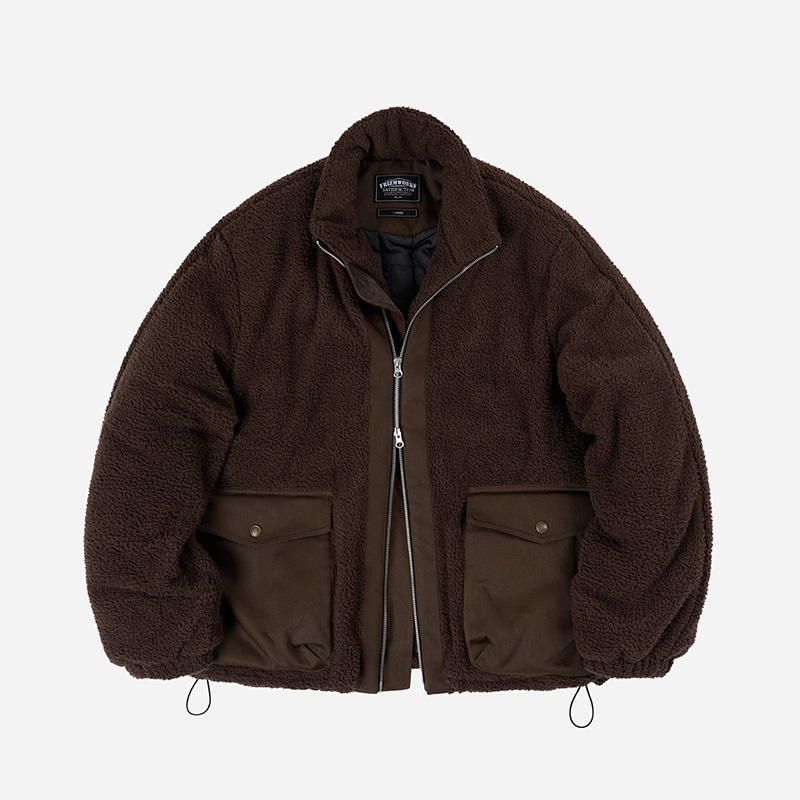Heavy fleece grizzly jacket 003 _ brown