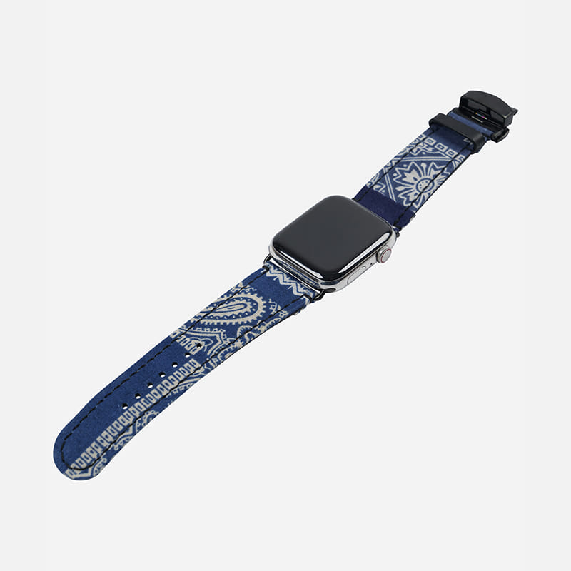 [FWS X ELK] Bandana apple watch strap _ blue