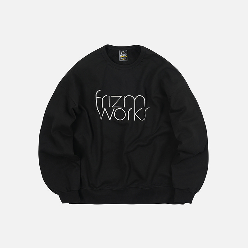 Typography logo sweatshirt _ black