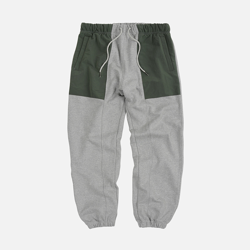 Nylon ripstop sweat pants _ gray