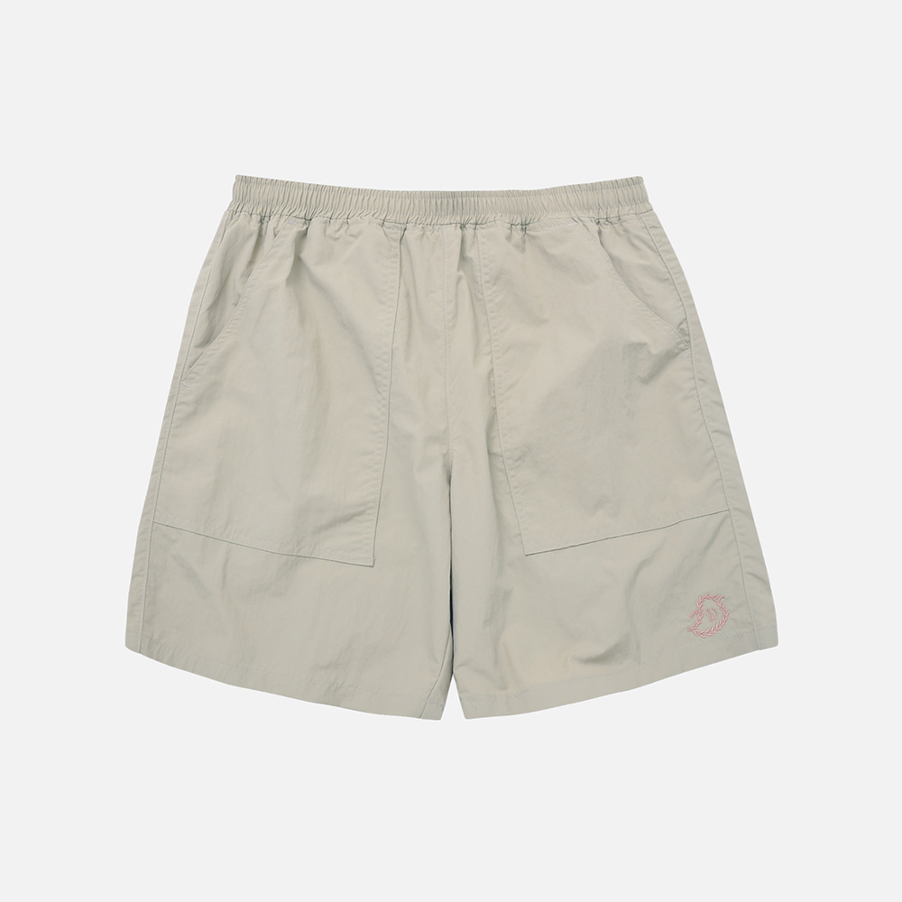 Nylon summer shorts _ light gray