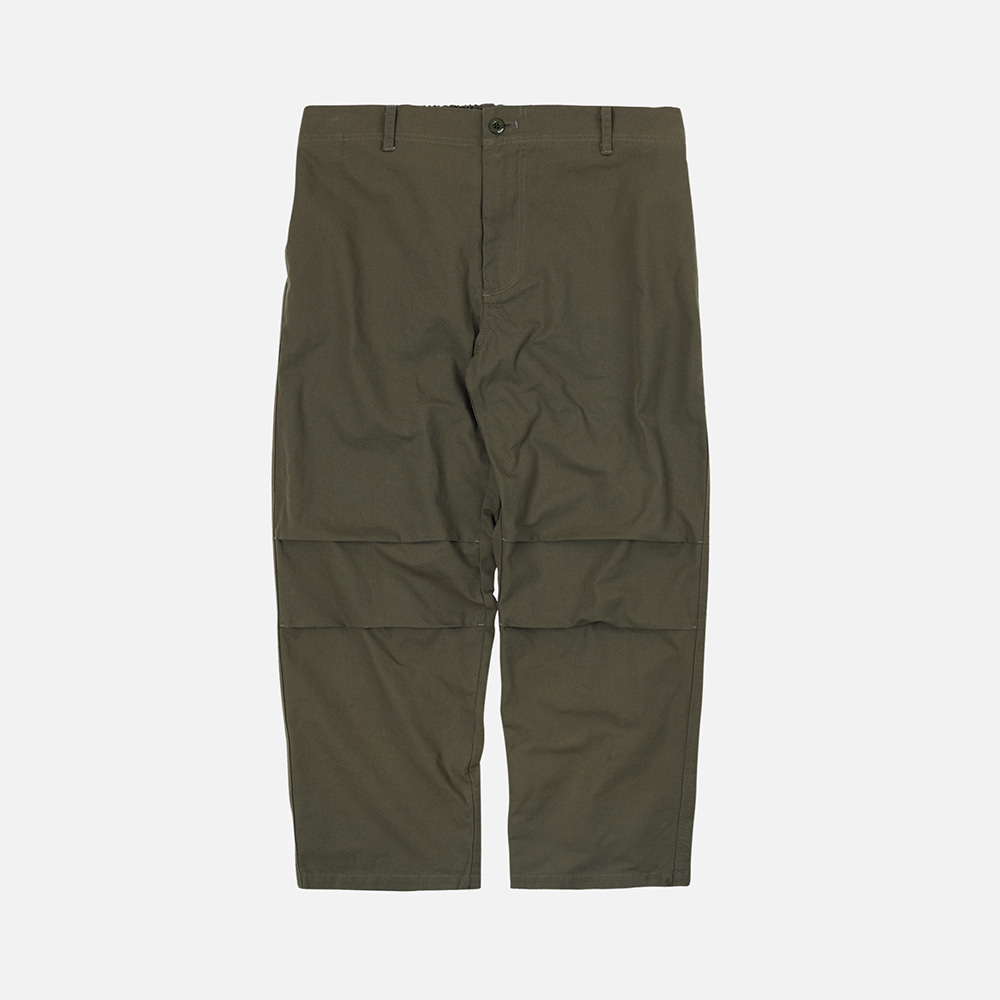 Double cloth easy pants _ olive