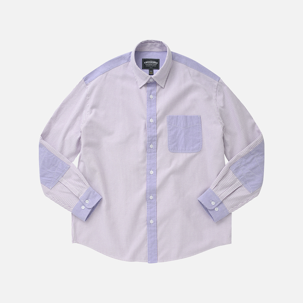 Stripe oxford fun shirt _ lavender