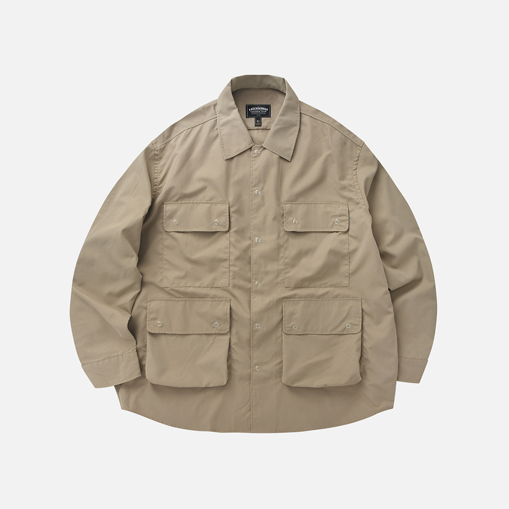 Multi pocket shirt jacket _ beige