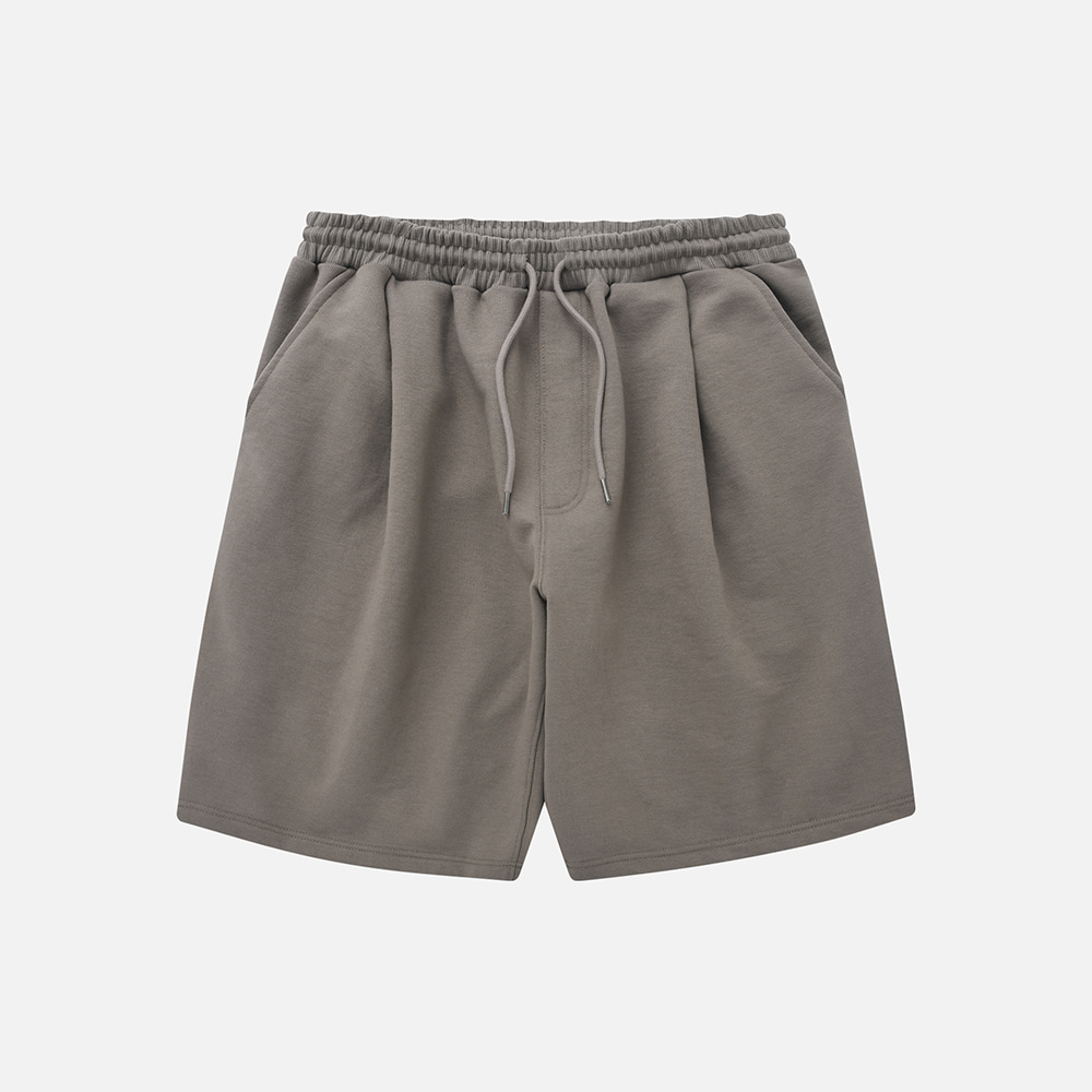 One tuck sweat shorts _ boston khaki