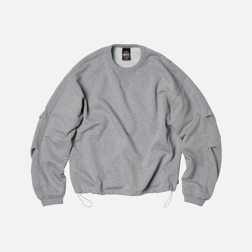 String crop sweatshirt _ gray