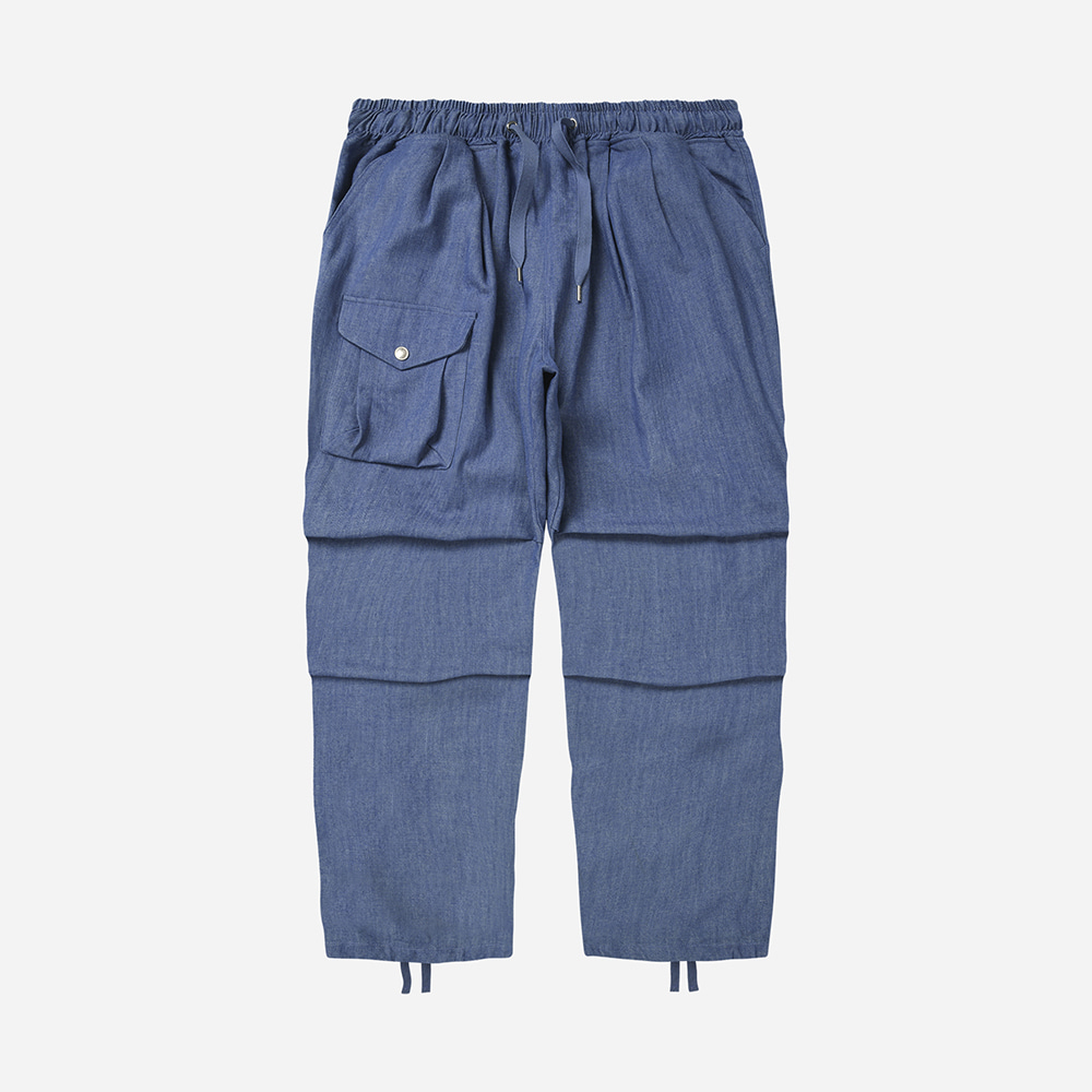 Denim army two tuck relaxed pants _ light blue