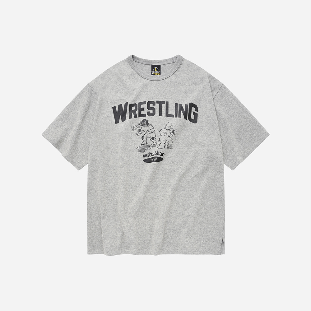 Wrestling boy tee _ gray