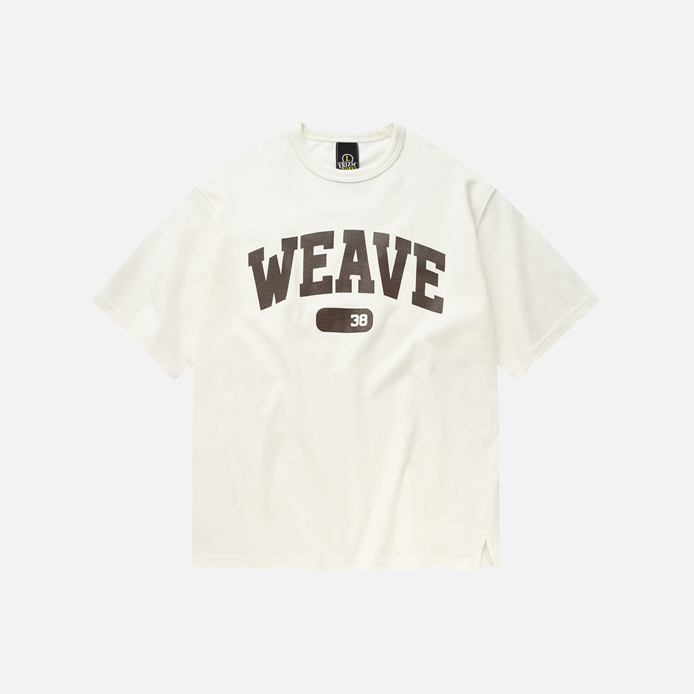 Weave 38 logo tee _ white