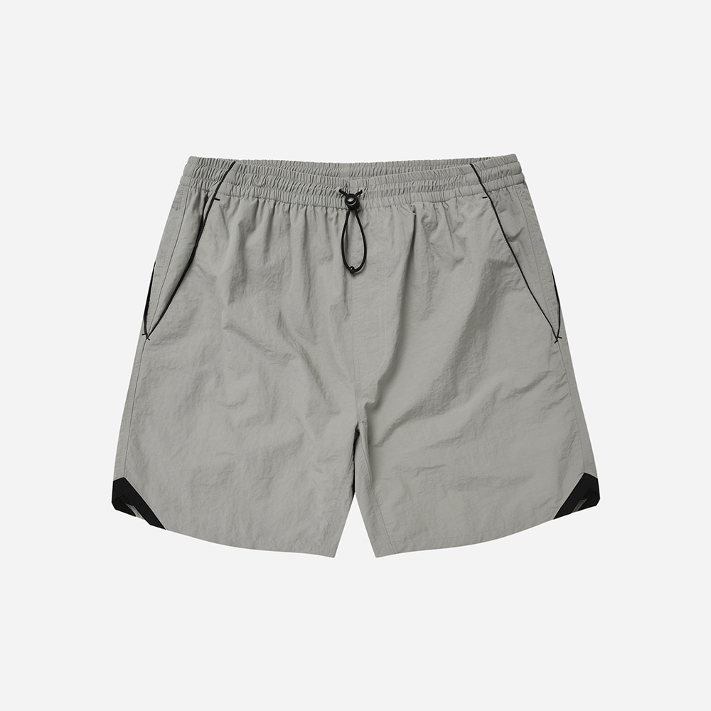 Nylon windy shorts _ gray