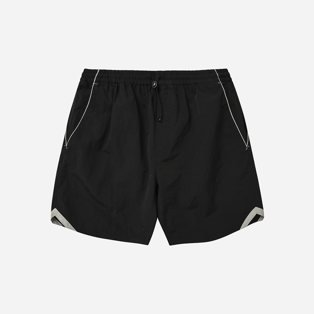 Nylon windy shorts _ black
