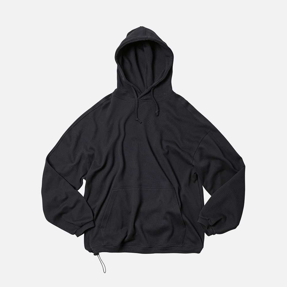 Weave pullover hoody _ charcoal
