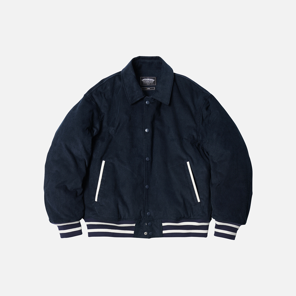 Corduroy varsity jacket 002 _ navy