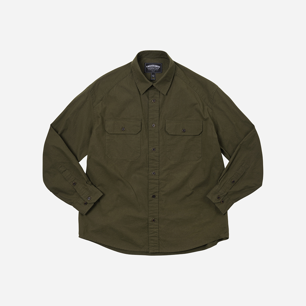 Flannel CPO shirt _ olive