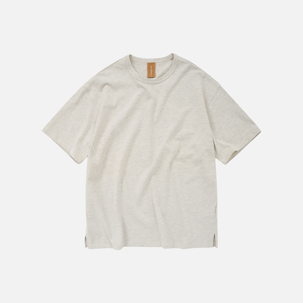 OG Double rib oversized tee _ oatmeal