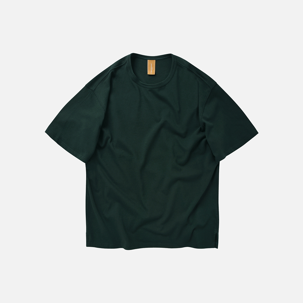 OG Double rib oversized tee _ dark green