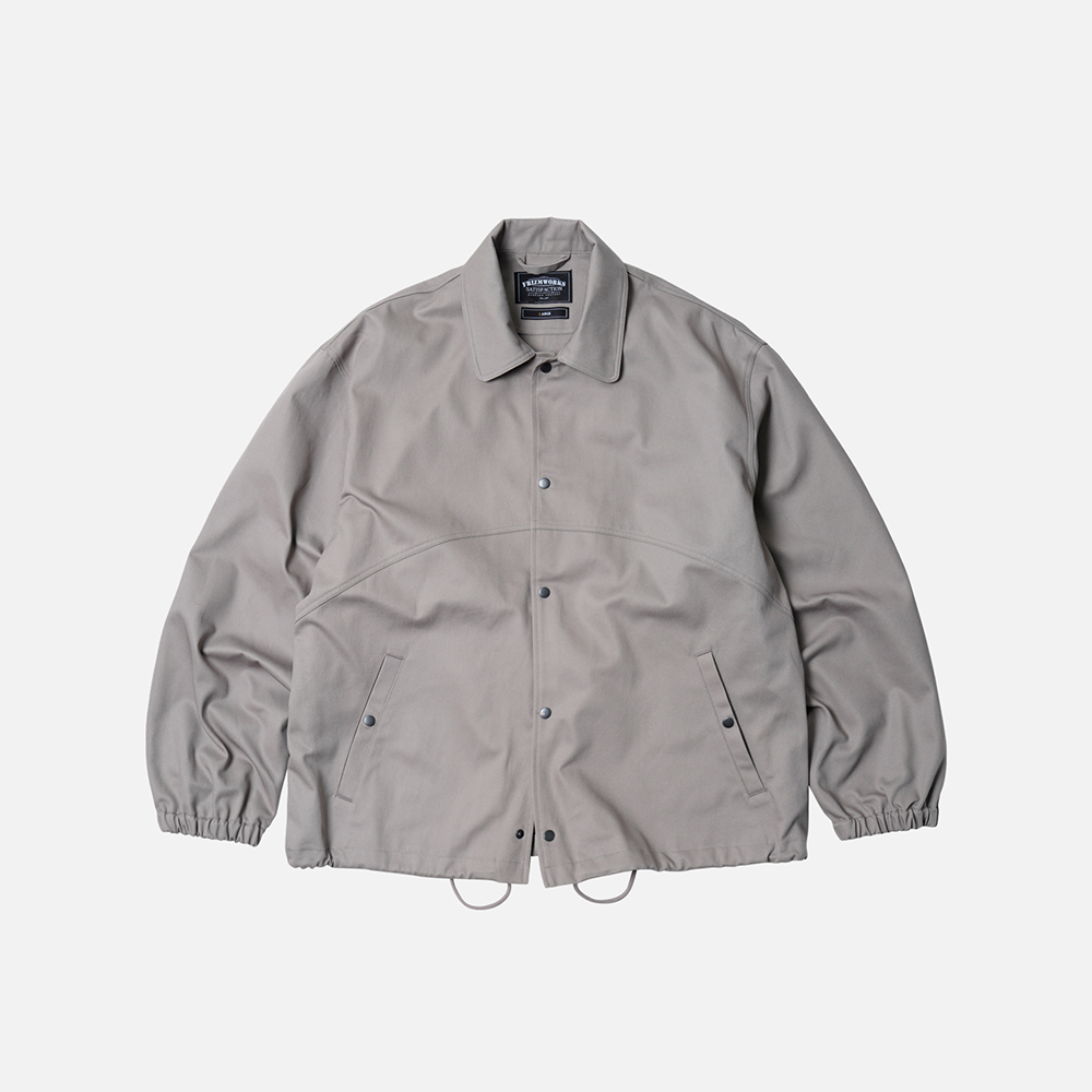 Twill cotton coach jacket _ fog gray