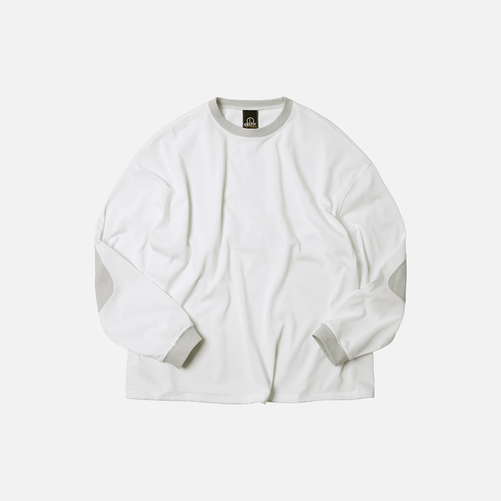 Patch oversized coloration tee _ white