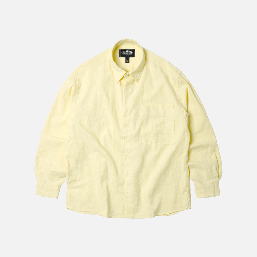 Linen relaxed shirt _ lemon