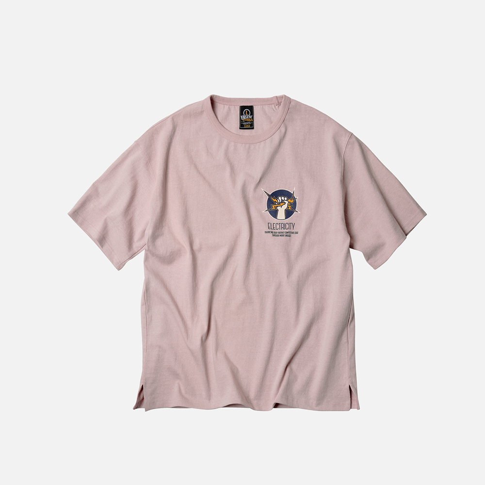 Electricity m-badge tee _ light pink