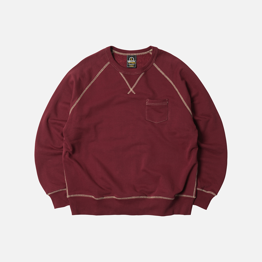 Heavyweight pocket sweatshirt _ burgundy