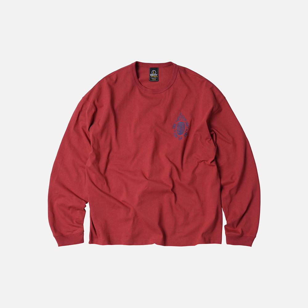 Tire fire long sleeve tee _ chili red