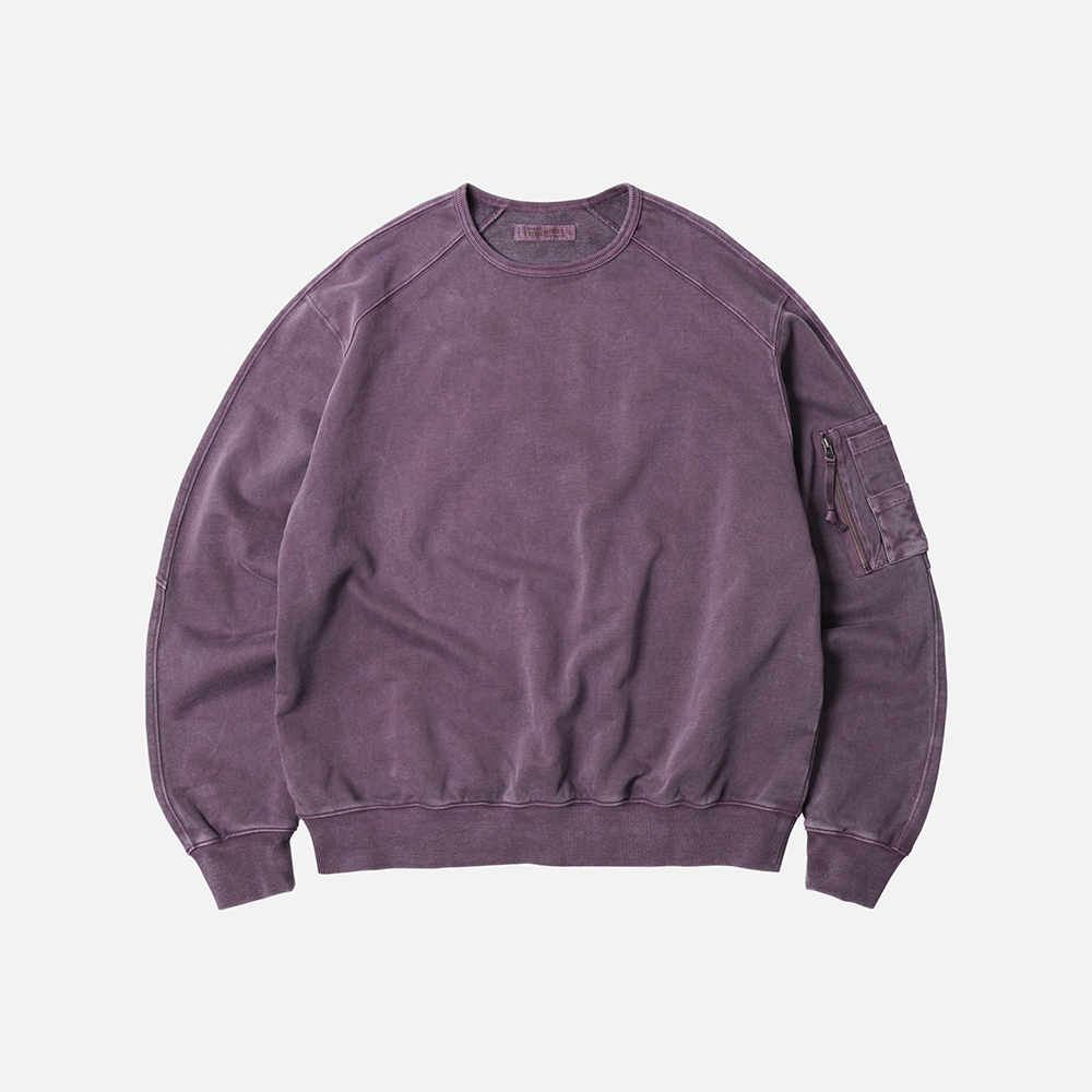 Pigment dyeing mil sweatshirt _ purple