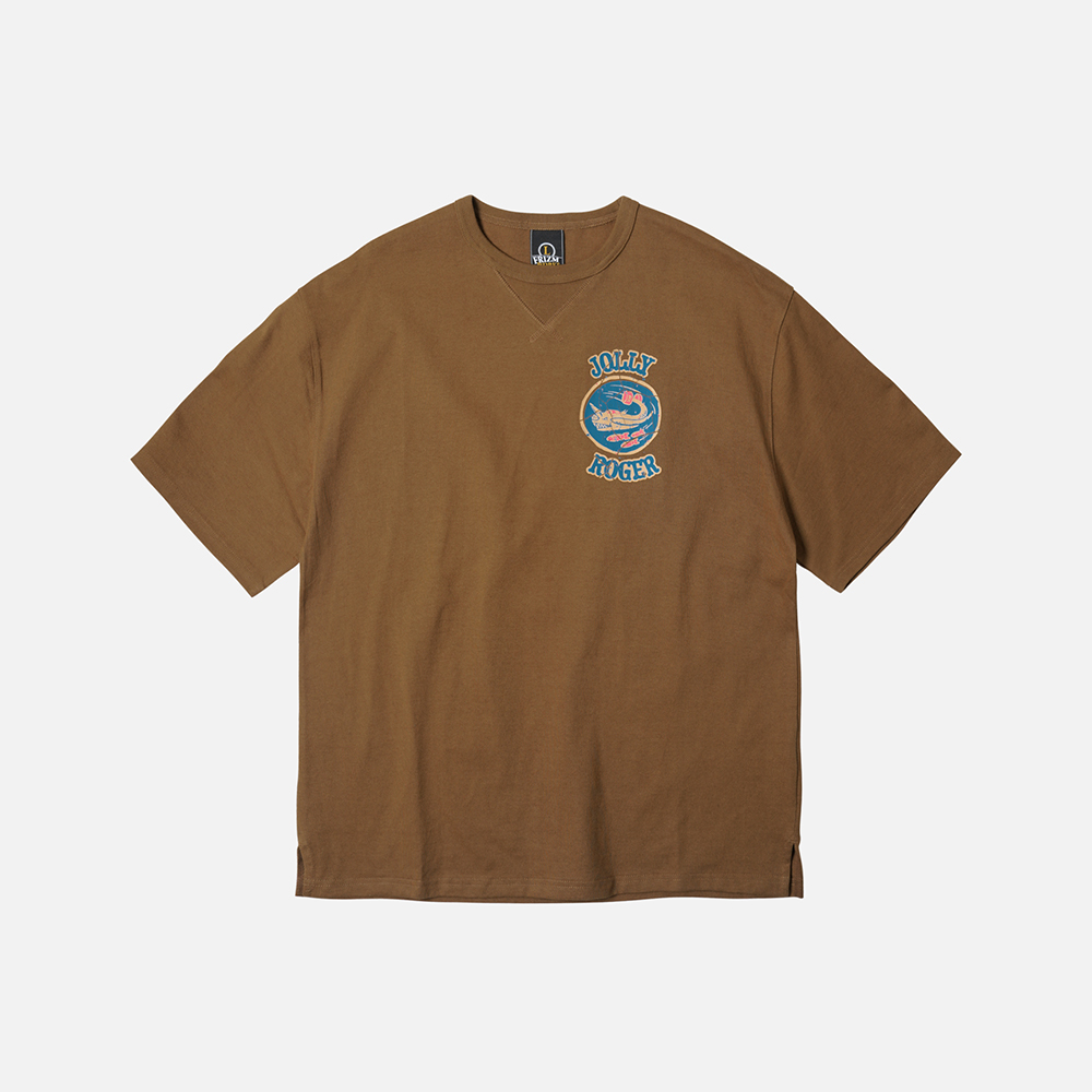 Jolly roger patch tee _ brown