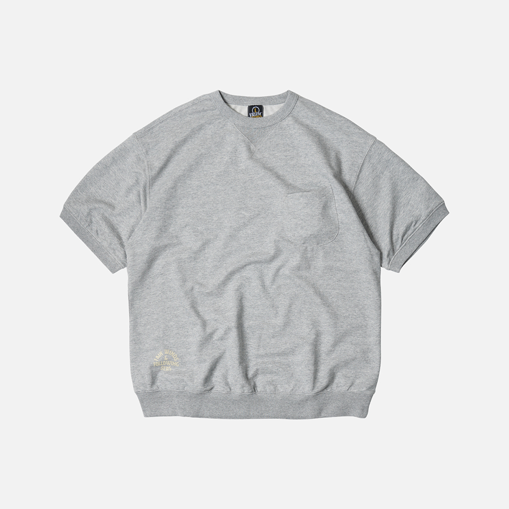 Pocket half sweatshirt _ gray