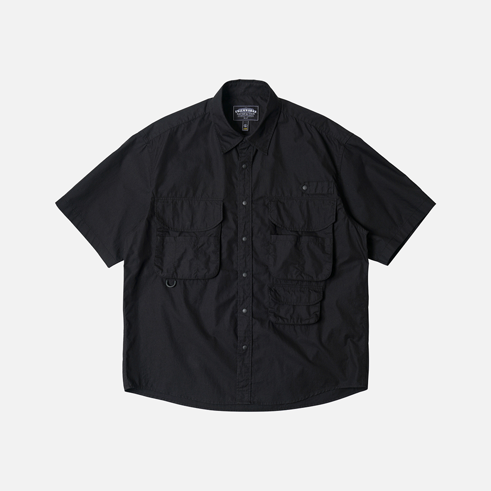 Cn ripstop fishing half shirt _ black[6월 10일 예약 발송]