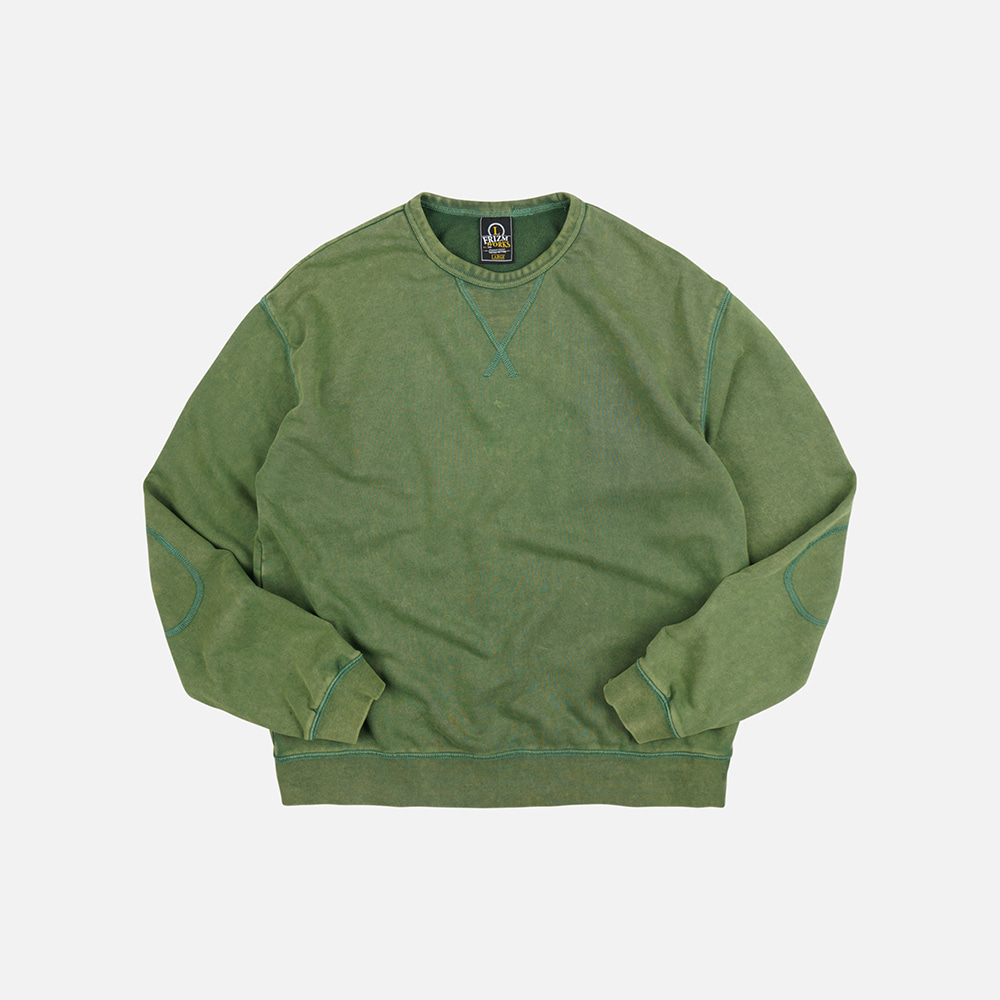 Cover stitch vintage sweatshirt _ green